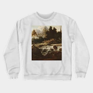 Landscape with a Waterfall by Allaert van Everdingen Crewneck Sweatshirt